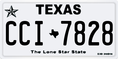 TX license plate CCI7828