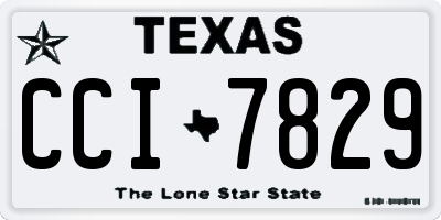 TX license plate CCI7829