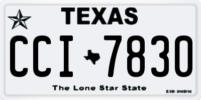 TX license plate CCI7830