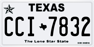 TX license plate CCI7832