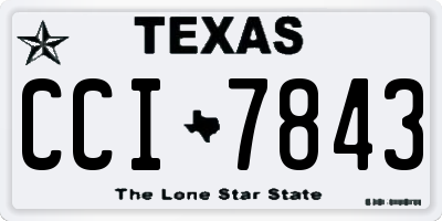 TX license plate CCI7843
