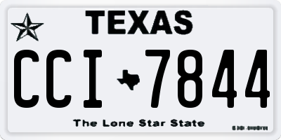 TX license plate CCI7844