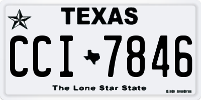 TX license plate CCI7846