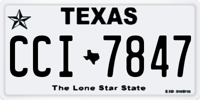 TX license plate CCI7847