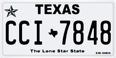 TX license plate CCI7848