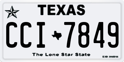 TX license plate CCI7849