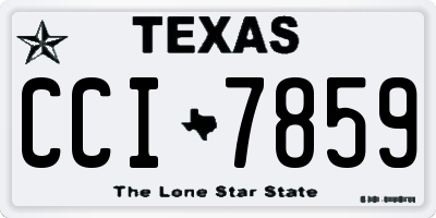 TX license plate CCI7859