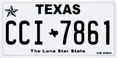 TX license plate CCI7861
