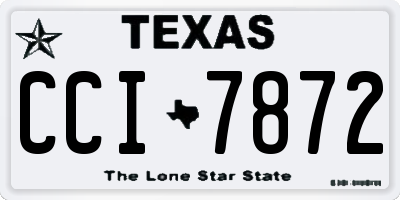 TX license plate CCI7872