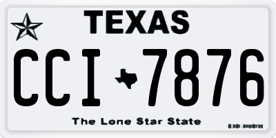 TX license plate CCI7876