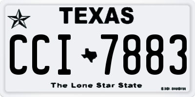 TX license plate CCI7883