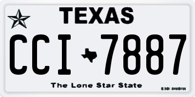 TX license plate CCI7887