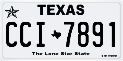 TX license plate CCI7891