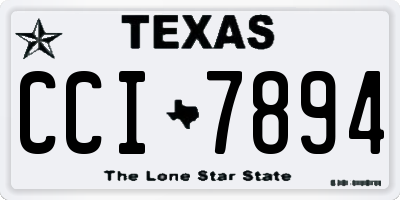 TX license plate CCI7894