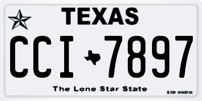 TX license plate CCI7897