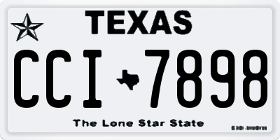 TX license plate CCI7898