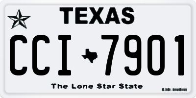 TX license plate CCI7901