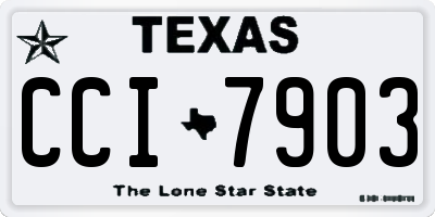 TX license plate CCI7903