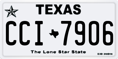 TX license plate CCI7906