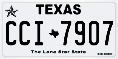 TX license plate CCI7907