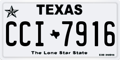TX license plate CCI7916