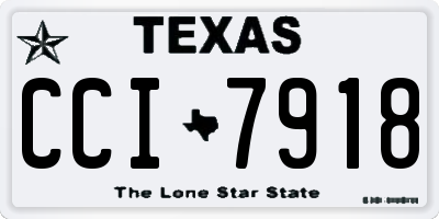 TX license plate CCI7918