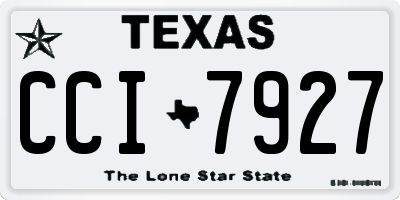 TX license plate CCI7927