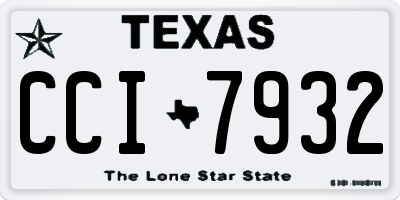 TX license plate CCI7932