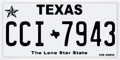 TX license plate CCI7943