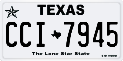 TX license plate CCI7945
