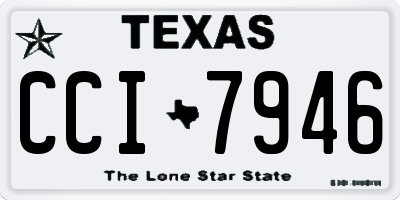 TX license plate CCI7946