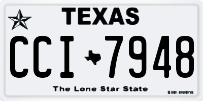 TX license plate CCI7948