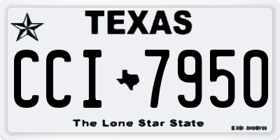 TX license plate CCI7950