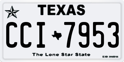 TX license plate CCI7953