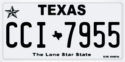 TX license plate CCI7955