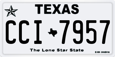 TX license plate CCI7957