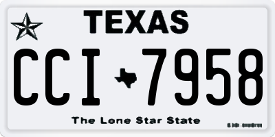 TX license plate CCI7958