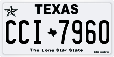 TX license plate CCI7960