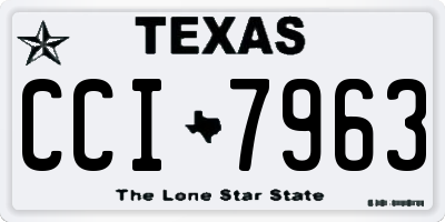 TX license plate CCI7963