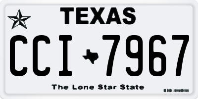TX license plate CCI7967