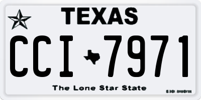 TX license plate CCI7971