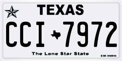 TX license plate CCI7972