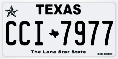 TX license plate CCI7977