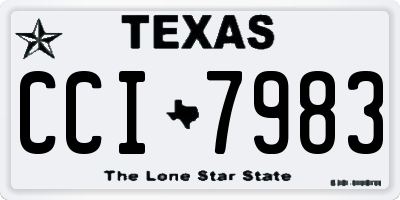 TX license plate CCI7983