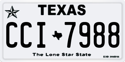 TX license plate CCI7988