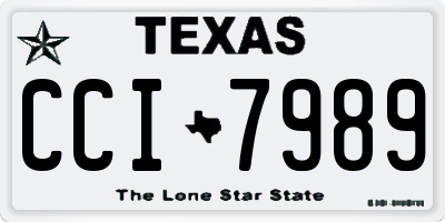 TX license plate CCI7989