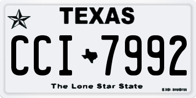TX license plate CCI7992