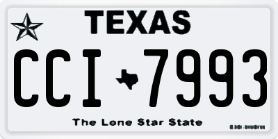 TX license plate CCI7993