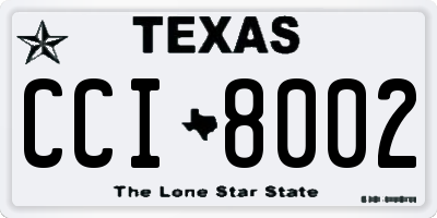 TX license plate CCI8002