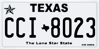 TX license plate CCI8023